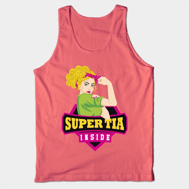 Super Tia Spanish Aunt Superhero Camisa T-shirt Cute Gift Tank Top by geekandgamerstore